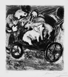 Marc Chagall, Der Schäfer und seine Herde, Original-Radierung auf Velin