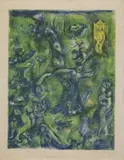 Marc Chagall, When Abdullah got the net ashore, he saw a man in it and he fled from him, but the man called out to him from within the net, Original-Farblithographie auf Bütten