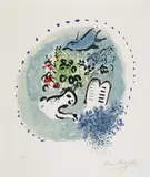 Marc Chagall, 12 Glasmalereien für Jerusalem: Titelblatt, Original-Farblithographie auf Velin