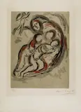 Marc Chagall, Hagar in der Wüste, Original-Farblithographie auf Arches-Velin