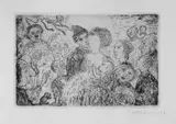James Ensor, L'Envie, Original-Radierung auf dünnem gelblichen Japanbütten