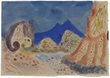 Werner Gilles, Monte Epomeo (Ischia), Aquarell
