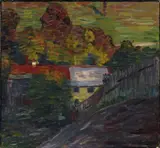 Alexej von Jawlensky, Landschaft mit rotem Dach - Wasserburg