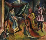 Cesar Klein, Anbetung der Heiligen Drei Könige, Öl auf Leinwand