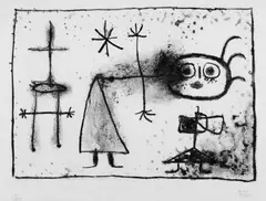 Young Gin by Joan Miró, Original-Lithographie auf Velin, sold Nov 2007