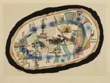 La naissance du jour by Joan Miró, Farblithographie nach einer Vorlage des Künstlers. Auf Arches-Velin, sold Nov 2007