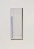 Marlow (Marjorie Jewell) Moss, Weiss und Blau, Öl auf Leinwand mit Schnur