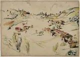 Mela Muter, Südliche Landschaft mit Häusern