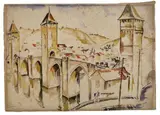 Mela Muter, Cahors. Rückseitig: Landschaft bei Cahors