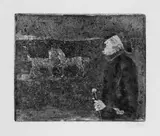 Emil Nolde, Der Landwirt, Original-Radierung (Ätzung und Aquatinta) auf schwerem, leicht genarbtem Van Gelder-Velin