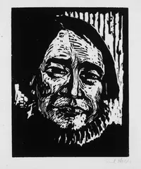 Anders by Emil Nolde, Original-Holzschnitt auf leicht genarbtem Velin, sold Nov 2007