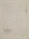 Pablo Picasso, Trois Femmes nues et une coupe d'anémones, Original-Radierung auf Montval-Bütten mit dem Wasserzeichen "Vollard"