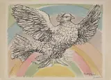 Colombe volant (à l'arc-en-ciel) by Pablo Picasso, Original-Farblithographie auf Velin, sold Nov 2007