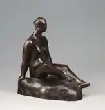 Edwin Scharff, Sitzende, Bronzeplastik
