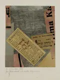 Kurt Schwitters, Ohne Titel (Collage mit Straßenbahnbillet), Papiercollage