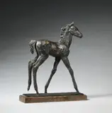 Vollblutfohlen by Renée Sintenis, Bronzeplastik, Höhe 21,5 cm, auf Marmorsockel, sold Nov 2007