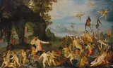 Antwerp School, DIE HOCHZEIT VON THETIS UND PELEUS., Öl auf Holz (parkettiert)