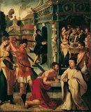 Flemish School, ENTHAUPTUNG DES HL., Öl auf Holz