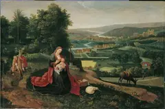 Nachfolge Abel Grimmer, RUHE AUF DER FLUCHT., Öl auf Holz