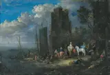 EIN PAAR HAFENLANDSCHAFTEN. by Umkreis Jan Baptist van der Meiren, Öl auf Kupfer. Je, sold Nov 2007