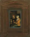 Netherlandish School, DAS UNGLEICHE PAAR., Öl auf Holz