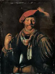 BILDNIS EINES SOLDATEN. by Netherlandish School, Öl auf Holz, sold Nov 2007