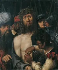 Prague School, ECCE HOMO., Öl auf Holz. (parkettiert)