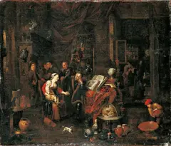 Gerard Thomas, ARZTSTUBE., Öl auf Leinwand (doubliert)