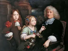 Wallerant Vaillant, FAMILIENBILDNIS., Öl auf Leinwand (doubliert)