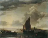 Lieve Verschuier, SEELANDSCHAFT MIT SCHIFFEN., Öl auf Leinwand