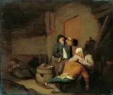 Anthonie Victoryns, BÄUERLICHES INTERIEUR., Monogrammiert unten links: AV O (A und V ligiert). Öl auf Holz