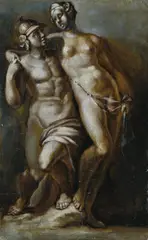 Prague School, ZWEI STUDIEN NACH DER SKULPTUR "VENUS UND AMOR" VON H., Öl auf Papier