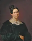 zugeschrieben Karl Baumbach, PORTRÄT EINER FRAU., Verso bezeichnet: 1837 pinx. Öl auf Leinwand