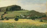 Wilhelm Degode, EIFELLANDSCHAFT., Signiert und datiert unten rechts: W. Degode 22. Öl auf Holz
