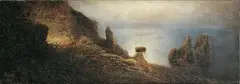 Karl Wilhelm Diefenbach, KÜSTENLANDSCHAFT AUF CAPRI., Signiert und datiert unten links: Dfnbch 1910. Öl auf Leinwand