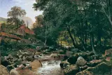 Paul Flickel, SCHMIEDEMÜHLE IM ILSETAL IM HARZ, Öl auf Leinwand