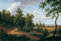 Carl Ehrenfried Held, SÄCHSISCHE LANDSCHAFT BEI DRESDEN, Öl auf Leinwand