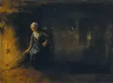 Jozef Israëls, FRAU AM KAMIN.