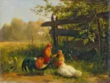 Carl Jutz the Elder, LANDSCHAFT MIT GEFLÜGEL.