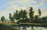 Marinus Adrianus Koekkoek, LANDSCHAFT MIT TEICH., Signiert unten links: M. Koekkoek. Öl auf Holz