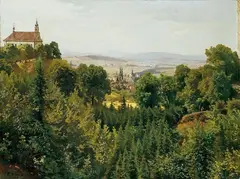 Karl Bernard Mackeldey, BLICK AUF FULDA., Signiert unten links: C Mackeldey. Öl auf Leinwand