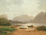 Karl Gustav Rodde, ALPENSEE, Öl auf Leinwand (doubliert)