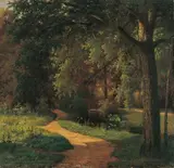 Johann Wilhelm Schirmer, MALKASTENGARTEN IN DÜSSELDORF.