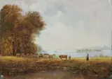 Karl Winkler, AM CHIEMSEE, Öl auf Holz