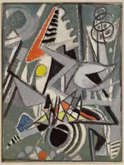 Blitz (Aufstrebendes) by Max Ackermann, Mischtechnik (Öl und Tempera) auf Karton, sold Jun 2007