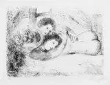 Marc Chagall, Akt am Fenster, Original-Lithographie auf Arches-Velin