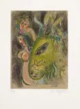 Marc Chagall, Paradies, Original-Farblithographie auf Arches-Velin