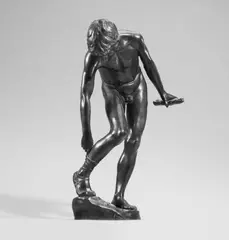 Nikolaus Friedrich, Sandalenbinder, Bronzeplastik