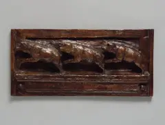 August Gaul, Drei galoppierende Schweine, Bronzerelief