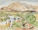 Carrigou by Erich Heckel, Aquarell und Kreidezeichnung auf festem elfenbeinfarbenen Aquarellpapier, sold Jun 2007